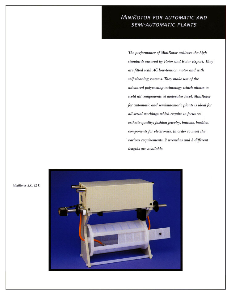 Standard MiniRotor, Click to Return to Menu
